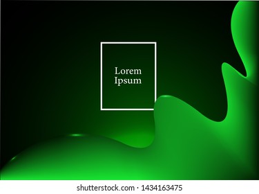 Vector of green luxury abstract background template. Futuristic and elegant with gradient colors. Realistic dark background. Eps 10.