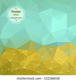 Vector green modern geometric background. Abstract background for design - vector illustration EPS10.