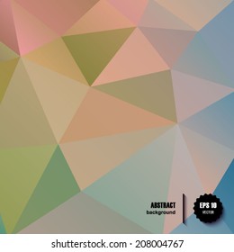 Vector green modern geometric background. Abstract background for design - vector illustration EPS10.