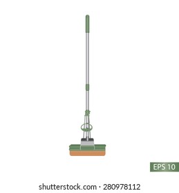 vector green mop with wringer