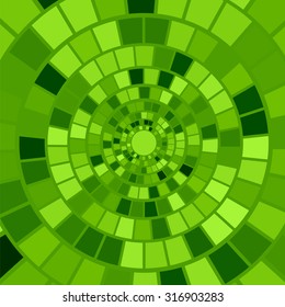 Vector Green Mosaic Background. Hypnotic Green Mosaic Pattern