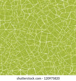 Vector green mosaic texture seamless pattern background with hand drawn abstract line art.