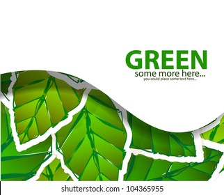 Vector green nature paper background