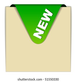 vector green new sign