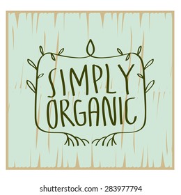 Vector green organic illustration (logo, sign, icon)