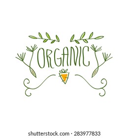 Vector green organic illustration (logo, sign, icon)
