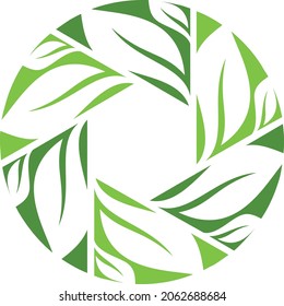 Vector green organic logo illustration