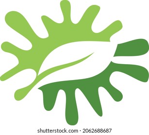 Vector green organic logo illustration