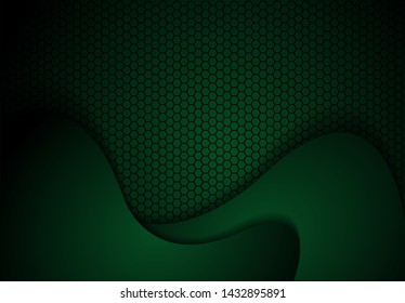 Vector of green overlap luxury abstract background template. Futuristic and elegant with gradient colors. Realistic dark background. Eps 10