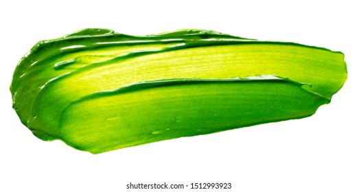 Vector green paint texture isolated on white - oil banner for Your design