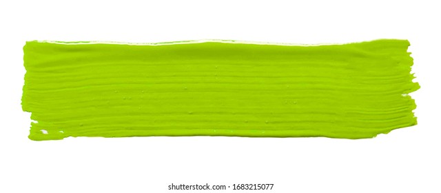 Vector green paint texture isolated on white - acrylic banner for Your design