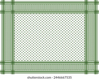 Vector green palestine keffiyeh vector template for print