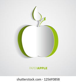 Diseño de una tarjeta de manzana verde vectorial