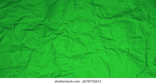 Vektor grünes Papier Hintergrund. zerknitterte Textur. 10 EPS