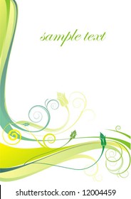 Vector - green paper for image or text.