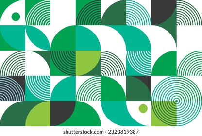 Vector with green pattern geometric