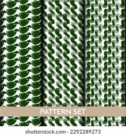 Vector green pattern made with abstract lines forming shape