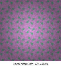 Vector green and pink damask lace ornament. Delicate intricate decorated for wedding ceremonies, anniversary, party, events.