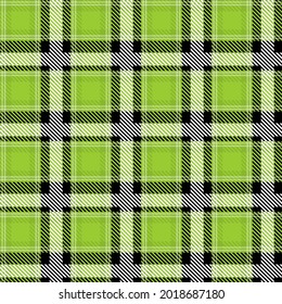 Vector Green Plaid Check Seamless Pattern in Geometric Abstract Style Se puede utilizar para el diseño de la tela de moda, vestido clásico textil de la escuela, manta picnic, camiseta de impresión retro