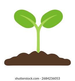 Vector planta verde que crece de la tierra