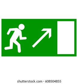 vector green pointer emergency exit
