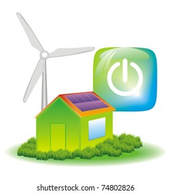 vector of green power house