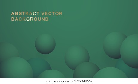 Vector green premium ball abstract background