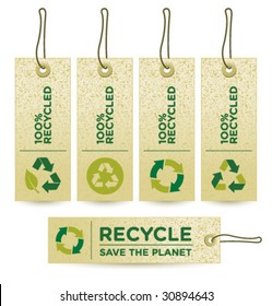 Vector GREEN RECUCLED Labels [3]