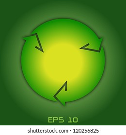 Vector of green recycle icon