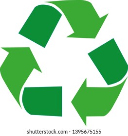 
Vector green recycle icon for the environment