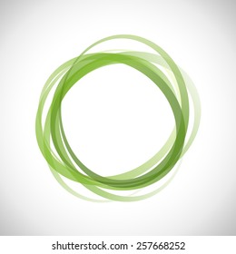 Vector Green Rings Background