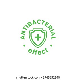 vector green round stamp antibacterial emblem