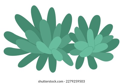 Vector green sea anemone icon. Under the sea illustration with cute actinia seaweeds. Ocean plant clipart. Cartoon underwater or marine clip art for children isolated on white background
