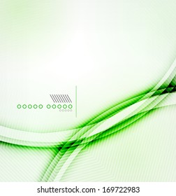 Vector green shadow wave abstract background