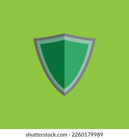 Icono de protector verde vector, símbolo. Aislado sobre fondo verde