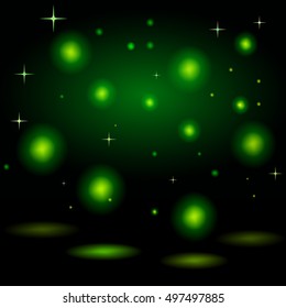 Vector Green Shining Background