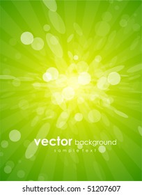 Vector Green Shiny Background