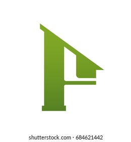 Vector Green Single Letter F Estate Logo