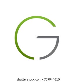 Vector Green Single Letter G C Logo
