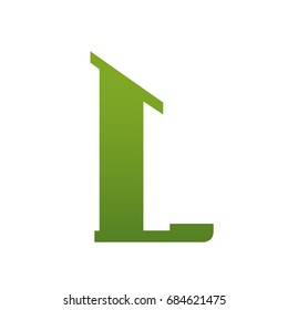 Vector Green Single Letter L Estate Logo