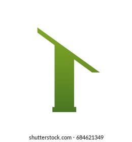 Vector Green Single Letter T Estate Logo