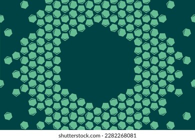Vector green soccer blank graphic template for team logo with football ball texture.