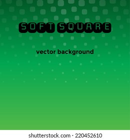 Vector green soft blurred square background