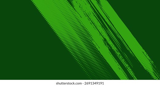 Vector de Plantilla de fondo deportivo verde Vector con líneas brillantes y luces. Fondo verde con un fuerte experto en diseño de patrones