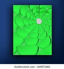 Vector green squama  swirl brochure / booklet cover design templates collection