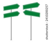 Vector green street name signpost