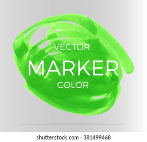 Vector green stripes drawn with markers. Elements for design and background