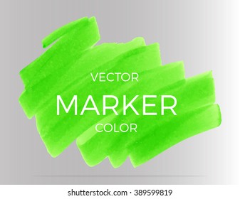 Vector green stripes drawn with markers. Elements for design and background