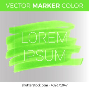 Vector green stripes drawn with markers. Elements for design and background