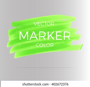 Vector green stripes drawn with markers. Elements for design and background
